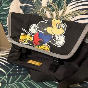 Disney Black and Gray Mickey Mouse Messenger Bag